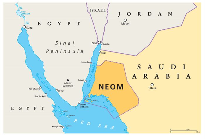 landkaart Sudi Arabia
